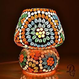 DECENT GLASS Glass Table Lamp, Multicolour, Pack of 1-image-51