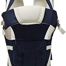 Carrier Cum Kangaroo Bag/Honeycomb Texture Baby Carry Sling/blueFront Carrier for Baby with Safety Belt and Buckle Straps (Blue)-image-3
