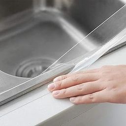 Atharved Transparent Waterproof Acrylic Caulk Tape – 3 Inch x 5 Meter | Self-Adhesive Washable Sealing Strip for Kitchen Sink, Bathroom, Toilet, Wall Corner & Gap Protection-11