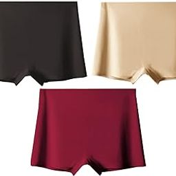 Women's Ice Silk Seamless Boyshort Panty, Free Size (Pack of 3 Panty)-image-42
