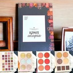 URBANHERBS 4 in1 Book-Style Foldable Makeup Palette Set | Portable & Long-Lasting | Contour Blush Highlight Eyeshadow, Suitable for Multiple Skin Tones & Makeup Looks, Gift Idea All In One MakeupBook-18