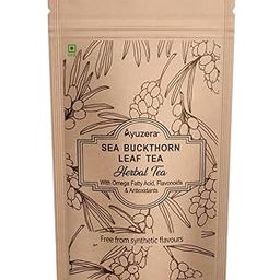 Ayuzera Sea Buckthorn Raw Leaves Tea, Good For Skin and Immunity, For a Healthy Lifestyle - Himalayan Seabuckthorn Herbal Leaf Tea - Pure & Natural (50g)-image-4