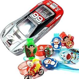 UJJAINWAL 1 Pcs Cartoon Character Led Band/Rakhi with Gift Car Shape Pencil Box for Kids, Boys Girls, Best Rakhi Gift for Kids, Rakhi for Kids Brother & TILAK-image-24