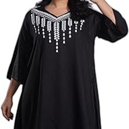 Black Rayon Kurti - Haar | Short Kurti | Kurta for Women | Plus Size XS to 8XL-image-92