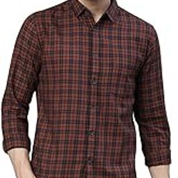 Men's Cotton Slim Fit Checkered Casual Shirt-image-16