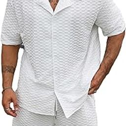 Mens Polo Shirt and Shorts Sets Outfits 2 Piece Fashion Summer Tracksuits Casual Short Sleeve Set-image-34