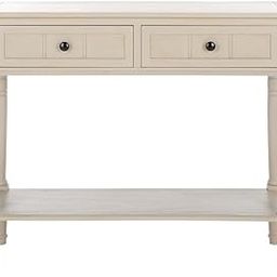 Classic Console Table with 2 Drawers – Antique White Finish, Lower Shelf Storage, Traditional Entryway or Hallway Design-image-95