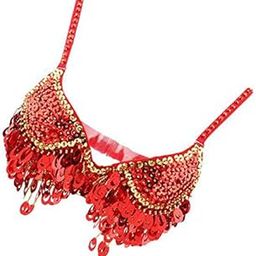 CLUB BOLLYWOOD VELURA Belly Dance Beaded Bra Sequins Top Dancing Singer Costume Tassels Red|1 x Bicycle Handlebar Stem|Belly Dancing| Dancewear-image-85