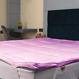 Amazon Brand – Umi Super Soft 600 GSM Mattress Padding Mattress Topper for Comfortable Sleep - Pink, 5ft x 6.5ft, Queen Bed (60x78 Inches)-image-38