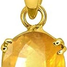 15.25 Carat AAA+ Quality Certified Natural Yellow Sapphire Gemstone Pendant/Locket for Men and Women (A72)-45