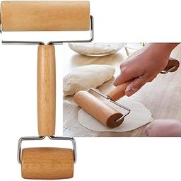 FIROFFY Double-Headed Wooden Rolling Pin Non-Stick Dough Roller for Chapati, Roti, Puri, Pizza & Pastry Easy-to-Use Belan for Baking, Cookies, Biscuits, & Kitchen Cooking Essentials-image-50
