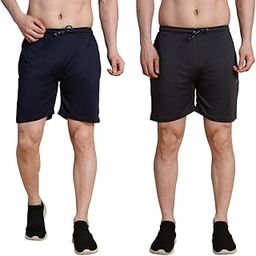 Men's Pack of 2 Solid Regular Fit Sports Shorts | Quick Dry | Gym & Workout Wear-image-98