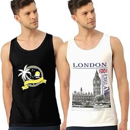 Men's Regular Fit Trendy Printed Sleevless Vest with Elegant Design | Super Soft Comfortable Light Weight Casual Innerwear Sando/Baniyan-picture-20