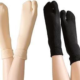 Unisex Thermal Wool Warm Crew Winter Velvet Ankle Length Socks (2 Pc) Free Size,Multi-picture-32