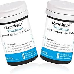 Truesense Test Strips | Pack of 2, With 100 Strips | Blood Sugar Test Machine Testing Strips | Global Iconic Brand | For use with Ozocheck Truesense Glucometer-30