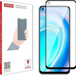 POPIO Tempered Glass Screen Protector Compatible For Oneplus Nord Ce 2 Lite 5G (Black) Edge To Edge Coverage With Easy Installation Kit For Cellphone-0