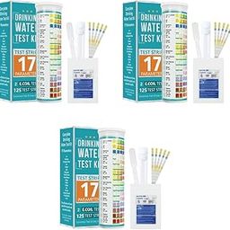 HASTHIP® 125-Count Water Testing Strips 17 in 1 Water Quality Test Strips for Swimming Pool Aquarium Freshwater Saltwater Total Alkali Cyanuric Acid Residual Chlorine 3PCS-6