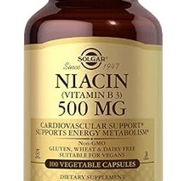 Niacin (Vitamin B3) 500 mg - 100 Vegetable Capsules - Supports Energy Metabolism - Non-GMO, Vegan, Gluten Free, Dairy Free, Kosher - 100 Servings-1
