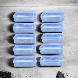 Technospill Rhyno Clear Plastic Set Of 6 Small Storage Boxes Size 11Cm L X 7Cm W X 2.5Cm H (6)-image-36