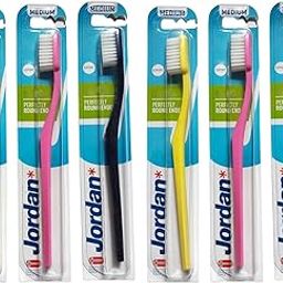 Jordan* Medium Bristles Ergonomic Design BPA Free Manual Toothbrush For Adults & Youths (Multicolour) - Pack of 3-image-82