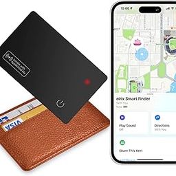 Wallet Tracker Card (iOS Only), Slim Smart GPS Tracker Works with Apple Find My, Rechargeable Wallet Tracker and Item Locator for Luggage, Purse, Card Bag-17