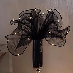 SATYAM KRAFT 1 Pcs Floral Mesh Roll for Gift Wrapping, Flower Bouquets, DIY Crafts, Home Decor | Soft Net Fabric for Hamper Packing, Wedding, Birthday & Festive Decoration (Black)-image-10
