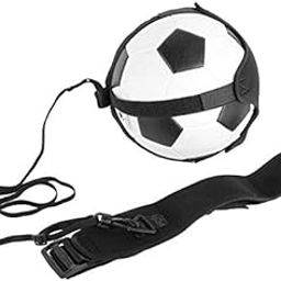 IRIS Neoprene Soccer/Volleyball/Rugby Trainer, Football Kick Throw Solo Practice Training Aid Control Skills Adjustable Waist Belt for Kids Adults (Black)-image-29