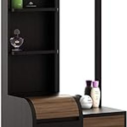 Spacewood Dressing Table with Storage | 3 Year Warranty | Dressing Table with Mirror, Dresser Tabl|Engineered Wood - Natural Wenge-13