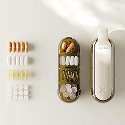 HOMETHREADS 8-Compartment Pill Case - Ultimate Travel Pill Organizer and Daily Medication Storage Solution for Vitamins, Cod Liver Oil, Supplements, and More (Transparent, Pack Of 3)-image-41