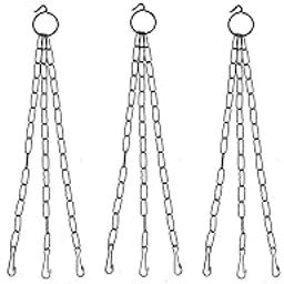 Hanging Basket Chain for Hanging Plant Pots Indoor Outdoor Planters | Hanging Metal Chain for Flower Basket, Bird House, Lantern, with Round Hook (10, Black)-image-99