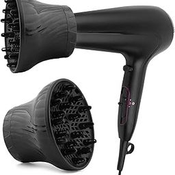 Luteti Collapsible Hair Diffuser Attachment for Hair Dryer Travel - Salon Grade Tool,Lightweight Foldable Portable Travel Folding Design Fit Most of Blow Dryers-Black-68
