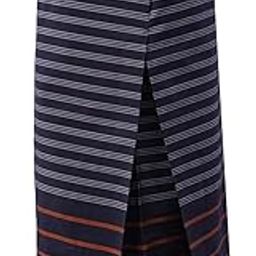 Men's Cotton Lungi, Traditional Striped Pattern, 2.10 Metres, Maroon with Grey Unstiched-image-2