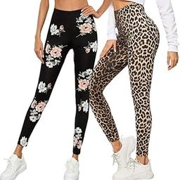 Women's Beige Stretchable Printed Cotton Lycra Blend Casual Jegging Combo Pack of 2(2DTRT-06-19_28)-image-53