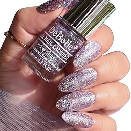 DeBelle Gel Nail Lacquer Tatiana Tassles(Clear Light Purple with Chunky Glitter) | Non UV - Gel Finish |Chip Resistant | Seaweed Enriched Formula| Long Lasting|Cruelty and Toxic Free| 6ml-image-54