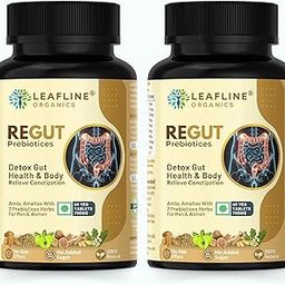 Leafline Regut Prebiotics – Gut Cleanse Detox | Relief Constipation, Indigestion, Bloating | Reduce Gas & Acidity | Advance Gut Health Supplements For Men & Women | 60 Count (Pack of 2)-image-54