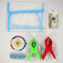 Prabhas Designs Pre-Pleating Kit 5 Items | Ironing Mat 1, Big Clips 2 nos, 12 Pins (Size 4), Measuring Tape and Pearl Pin 40 nos | Easy Pleat Maker for Perfect Saree Draping-43