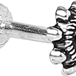 92.5 Sterling Silver Nose Pin for Women, 92.5% Pure Silver Nose Pin for Girls (Back Push Style) (SILVER ORNAMENTS : 0.100 GRAMS)-54