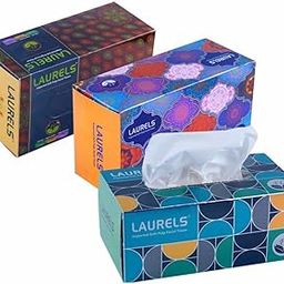 LAURELS® 2 Ply Facial Tissue Box | Ultrasoft, Absorbent, Made of Virgin Paper | Facial Tissues Soft Paper For Daily-use Cars, Bathrooms, Living Rooms, Bedrooms And Offices Pack of 3 (200 Pulls)-21