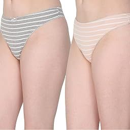 Women Ladies Girls Pure Cotton Antibacterial Lingerie Tanga Thong Panty Combo Pack of 2 for Everyday Office/Outgoing Outfits/Yoga Pants for Gym & Excersice-image-42