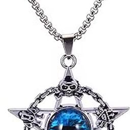 Fashion Jewellery Punk Style Evil Eyeball Star Pendant Jewelry Chain Pendant Necklace for Men Chain Necklace for Boy Girl Gifts Necklace for Men Women-image-47