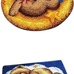 CLUB BOLLYWOOD The Style Sutra 2 Set Latch Hook Rug Kits with Basic Tools DIY Home Ornaments - Bear Doll|Crafts | Needlecrafts & Yarn | Rug Making | Latch Hooking-picture-8