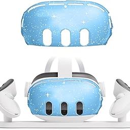 Havilah for Meta Quest 3 PC Protective Shell, Style: Single Shell (Glitter Transparent Blue)-4