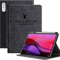 ProElite Case Cover for Lenovo Yoga Tab Plus 12.7 inch 2025 Case, Deer Flip case Cover for Lenovo Yoga Tab Plus 12.7 inch 2025 Case with Pen Holder [Auto Sleep Wake Feature], Black-image-71
