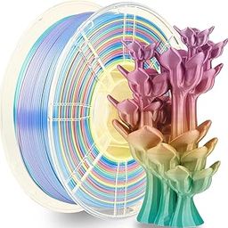 LVVJ3D 3D Printer Filament, Silk Rainbow PLA Filament 1.75mm, Dimensional Accuracy +/- 0.03 mm, 1kg/Spool-image-35