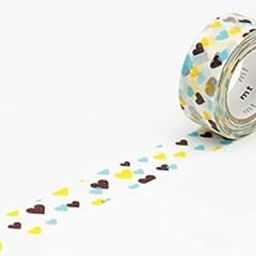 mt Washi Masking Tape Kids Series, 15 mm x 7 mtrs Shade - Motif Heart, (Pack of 1)-image-37