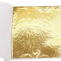 Multifunctional Gilding Genuine Imitation Sheets Taiwan B Gold Leaf foilfor Craft Art Furniture Decorating 100pec 8�8cm-image-80
