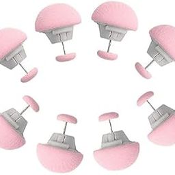 Mushroom Shape Duvet Clips, Non-Slip Cover Fixator, Comforter Quilt Holder with One-Key Unlock for Blanket Bed Sheet Curtain Socks Mattress Covers (Pink, 14)-image-24