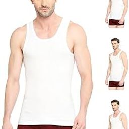 vip Array Solid White Soft Combed Cotton Vest for Men (Pack of 4, 100cm)-picture-34
