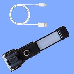 1800mAh Battery Flashlight Long Distance Heavy Duty Hammer Torchlight(Black)-image-66
