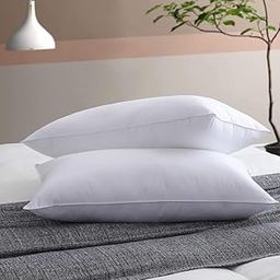 Dreamie Microfiber Extra Soft Luxurious White Pillows | Pillows for Sleeping. (Standard 16 x 24)-image-88